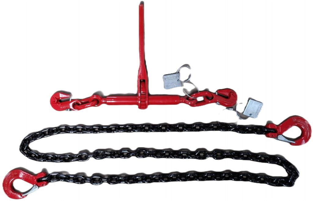 Grandinės įtempiklis (su krovinio tvirtinimo grandine)